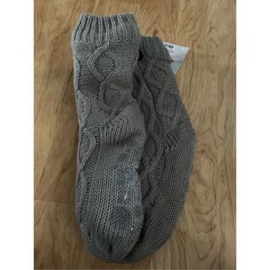 Fleece comfy gray socks fits 5-7.5
